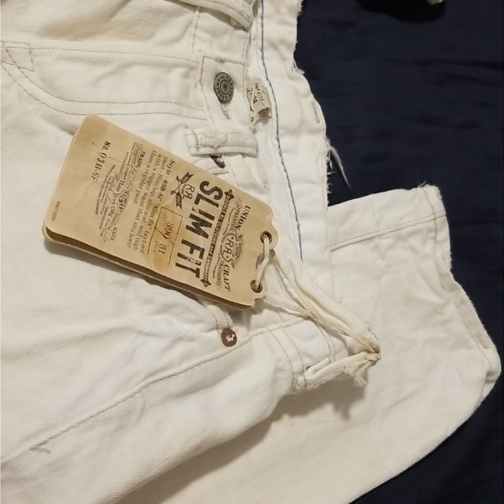 Ralph Lauren Double RL Stretch Skinny Off White Jeans - Picture 16 of 16